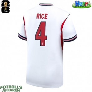 England Declan Rice #4 Hemmatröja VM 2026 Kortärmad